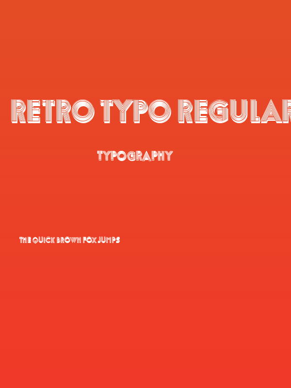 Retro Typo Regular Poster