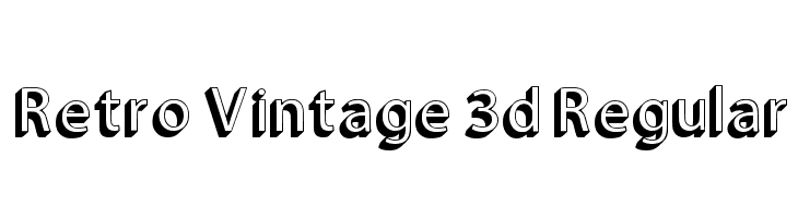 Retro Vintage 3d Regular Font