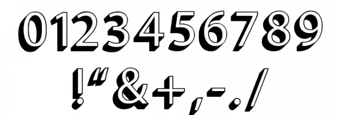 Retro Vintage 3d Regular Font OTHER CHARS