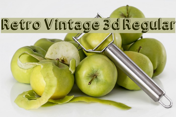 Retro Vintage 3d Regular Font examples