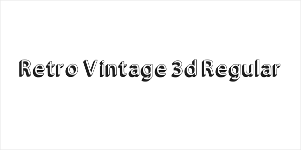 Retro Vintage 3d Regular Logo