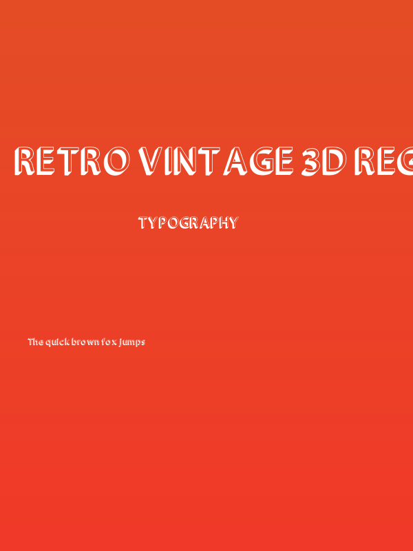Retro Vintage 3d Regular Poster