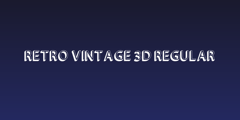 Retro Vintage 3d Regular Social Header