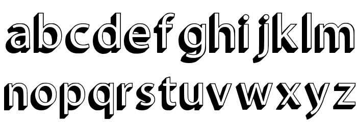 Retro Vintage 3d Regular Font LOWERCASE