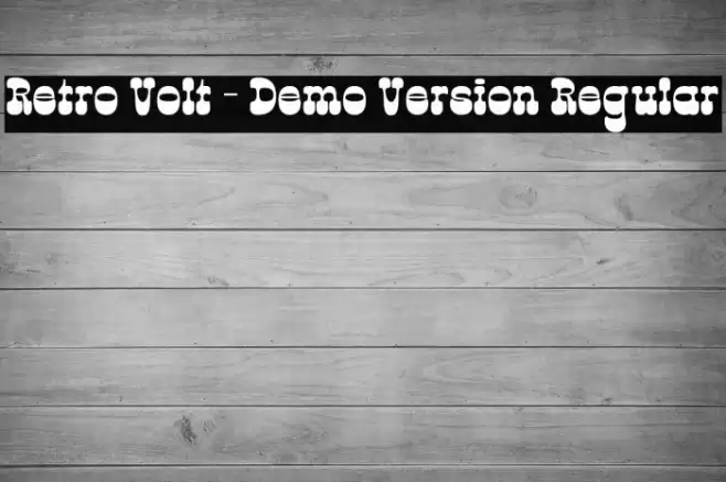 Retro Volt - Demo Version Regular Fuentes examples