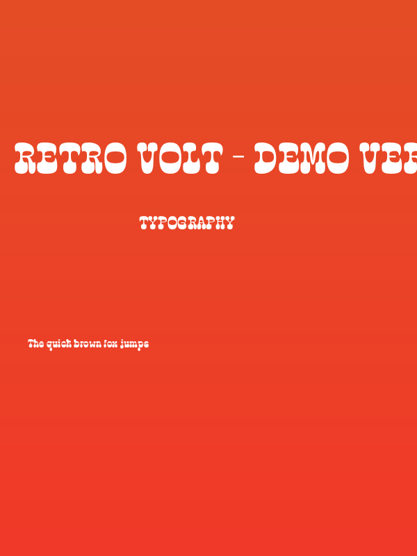 Retro Volt - Demo Version Regular Poster