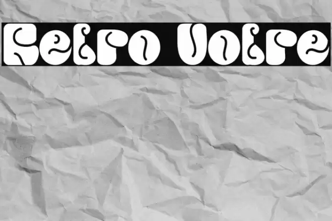 Retro Votre फ़ॉन्ट examples