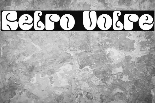 Retro Votre फ़ॉन्ट examples