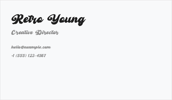 Retro Young Business Card