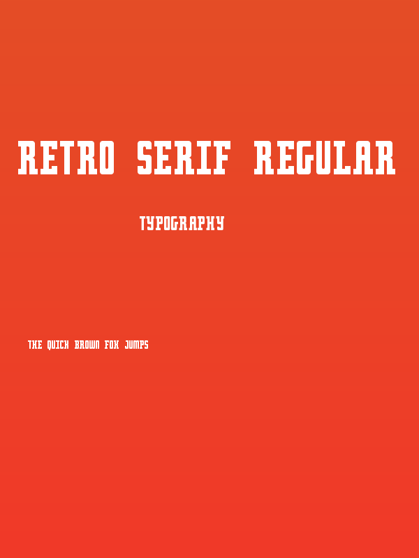 Retro serif Regular Poster