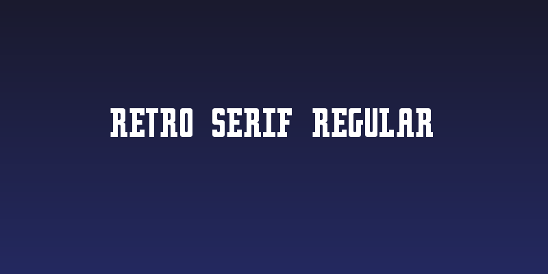 Retro serif Regular Social Header