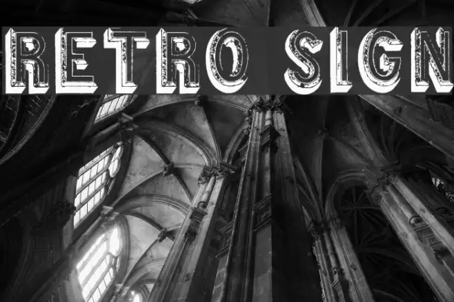 Retro sign Font examples