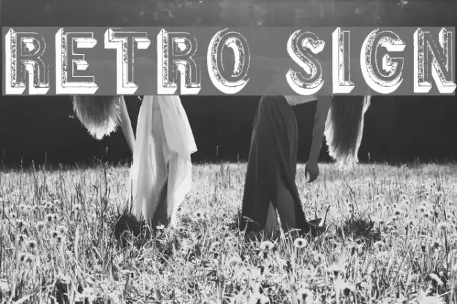 Retro sign Font examples
