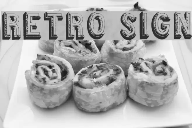 Retro sign Font examples