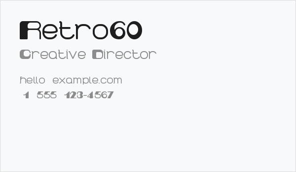 Retro60 Business Card