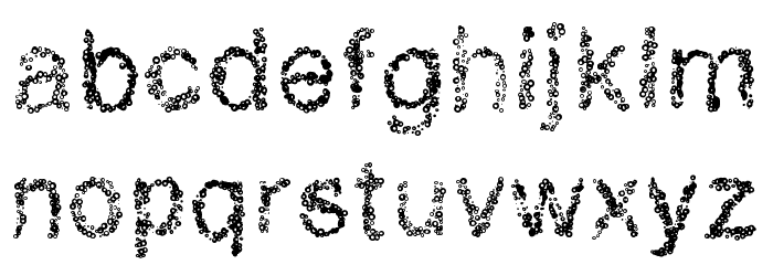 RetroBubbles Font LOWERCASE