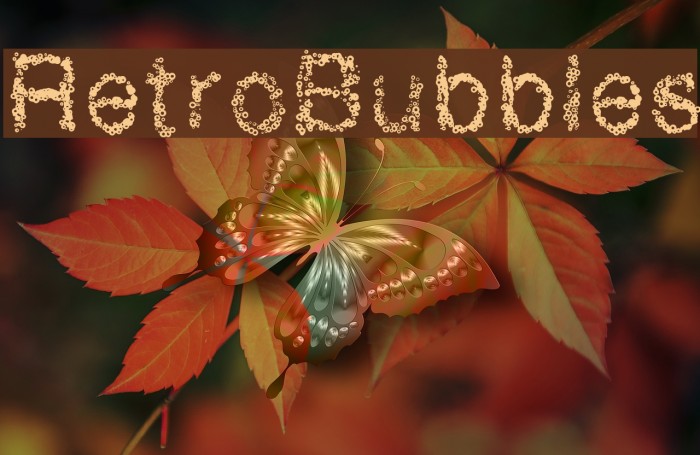 RetroBubbles Font examples