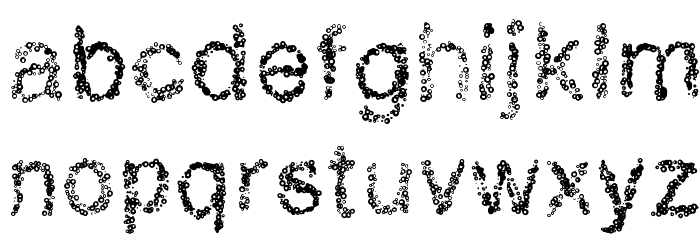RetroBubbles Font LOWERCASE