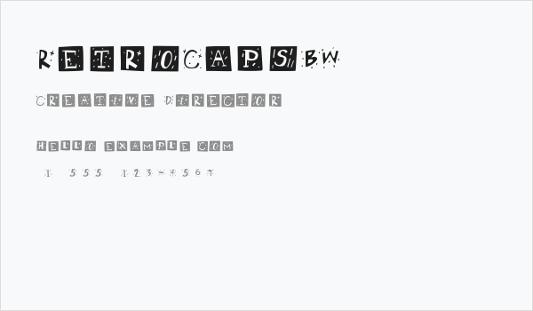 RetroCapsBW Business Card