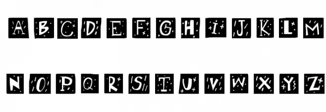 RetroCapsBW フォント 小文字