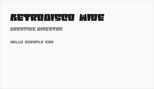 RetroDisco-Wide Business Card