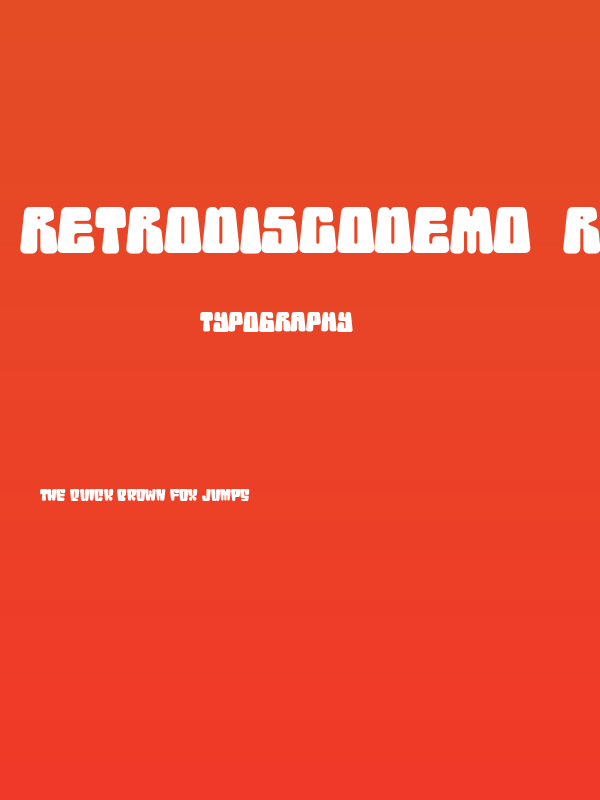 RetroDiscoDEMO-Regular Poster
