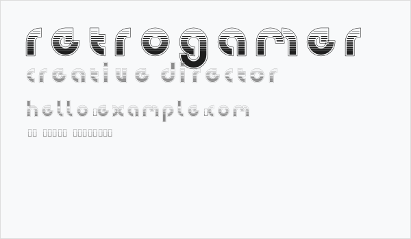 RetroGamer Business Card