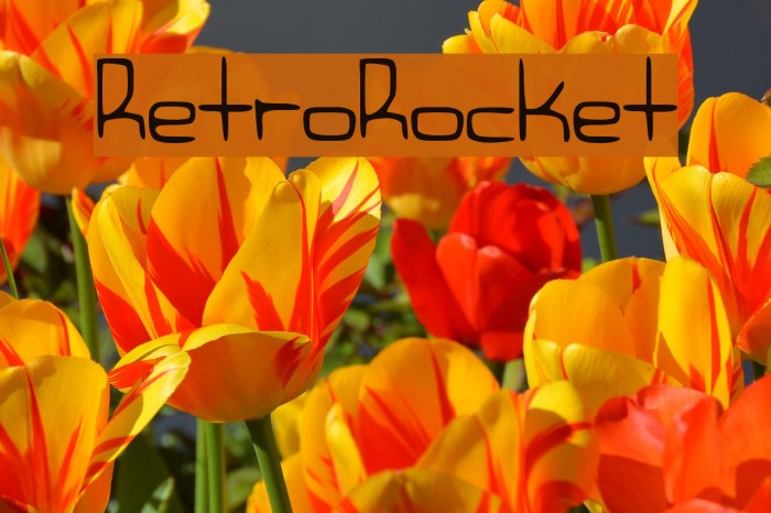 RetroRocket Font examples