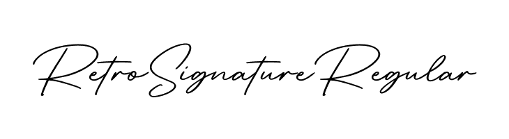 RetroSignatureRegular  नि: शुल्क फ़ॉन्ट्स डाउनलोड