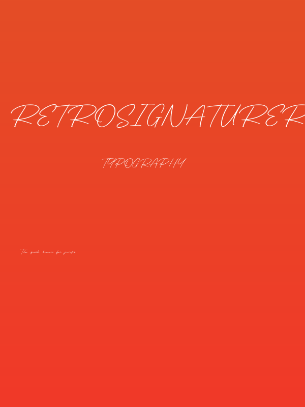 RetroSignatureRegular Poster