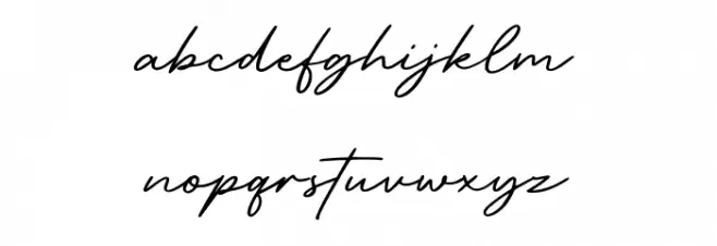RetroSignatureRegular 字体 小写