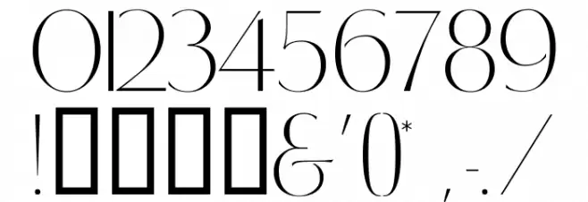 RetroSuperSkinny Caratteri ALTRI CARATTERI