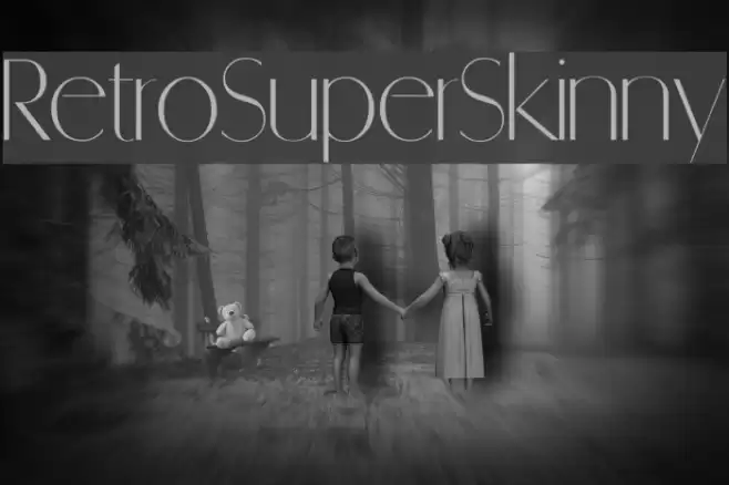 RetroSuperSkinny Caratteri examples