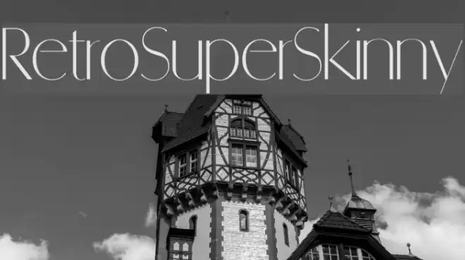 RetroSuperSkinny Caratteri examples