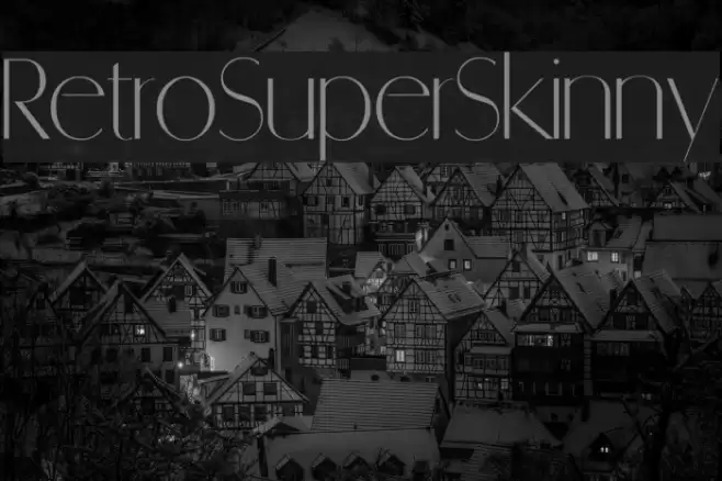RetroSuperSkinny Caratteri examples