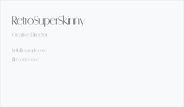 RetroSuperSkinny Business Card
