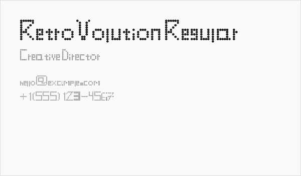 RetroVolution Regular Business Card