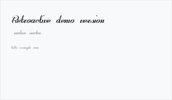Retroactive_demo-version Business Card