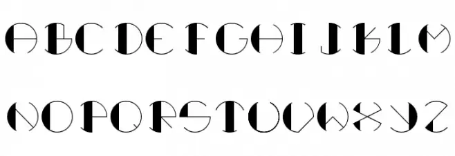 Retrocircular Schriftart Groß