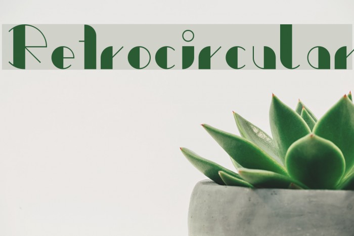 Retrocircular Font examples