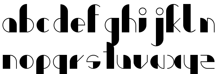 Retrocircular Font LOWERCASE