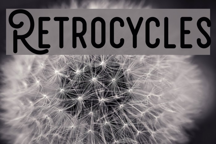 Retrocycles Font examples