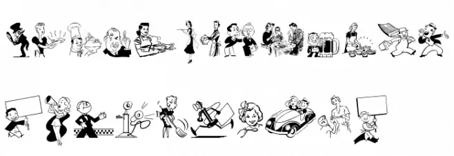 Retrodings फ़ॉन्ट लोअरकेस