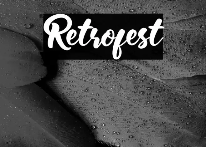Retrofest Font examples