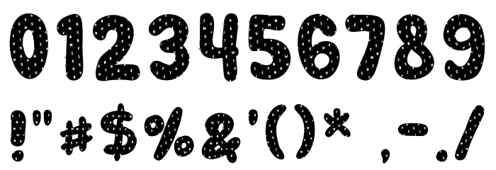 RetrofieldDemoTextured Font OTHER CHARS