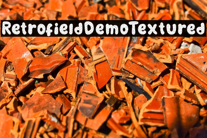 RetrofieldDemoTextured Font examples