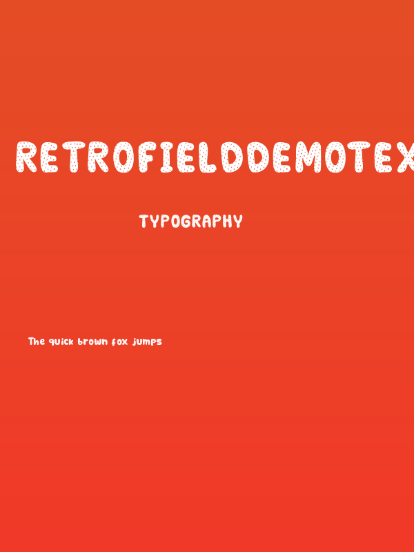 RetrofieldDemoTextured Poster