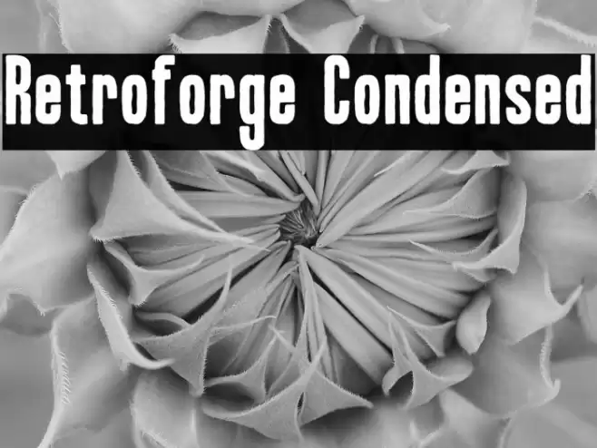 Retroforge Condensed Fuentes examples