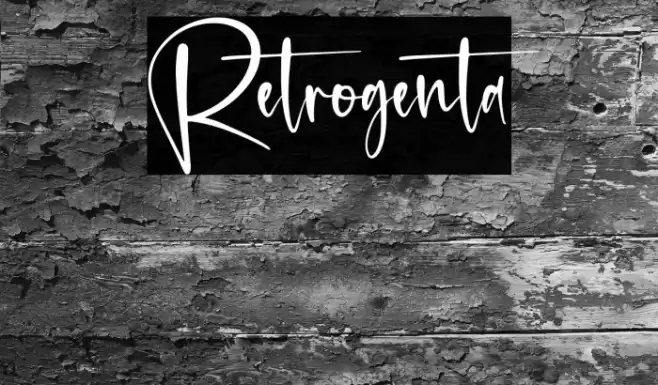 Retrogenta Font examples