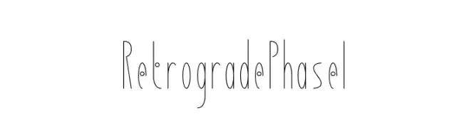 Retrograde Phase I  नि: शुल्क फ़ॉन्ट्स डाउनलोड